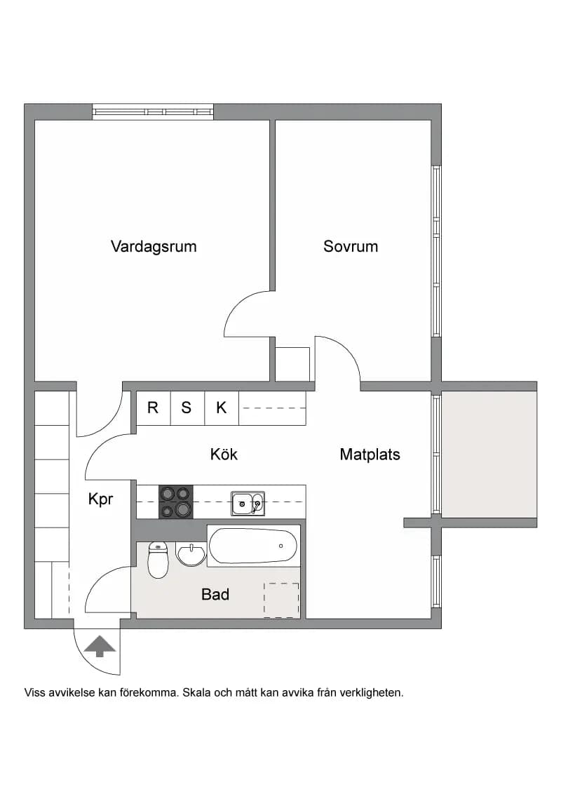 Floor plan for Stallgatan 4A