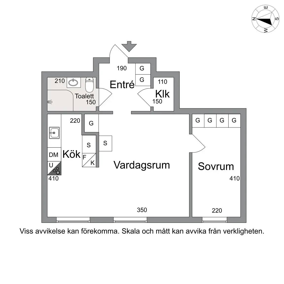 Planritning för Västra Stillestorpsgatan 13