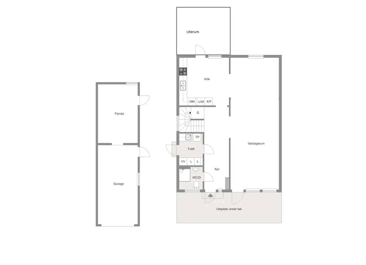 Planritning för Barkvägen 14