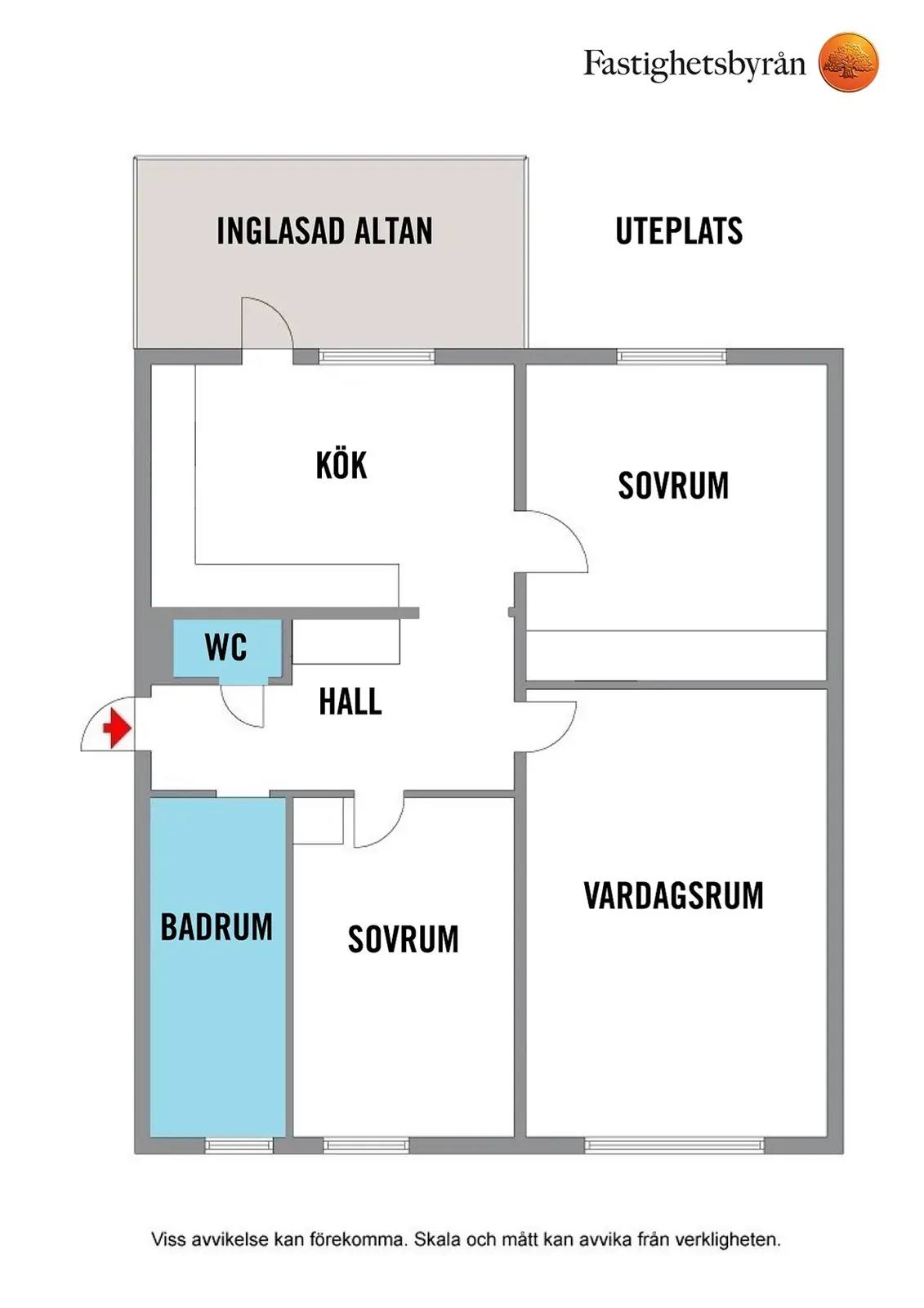 Planritning för Timotejvägen 13, Bv