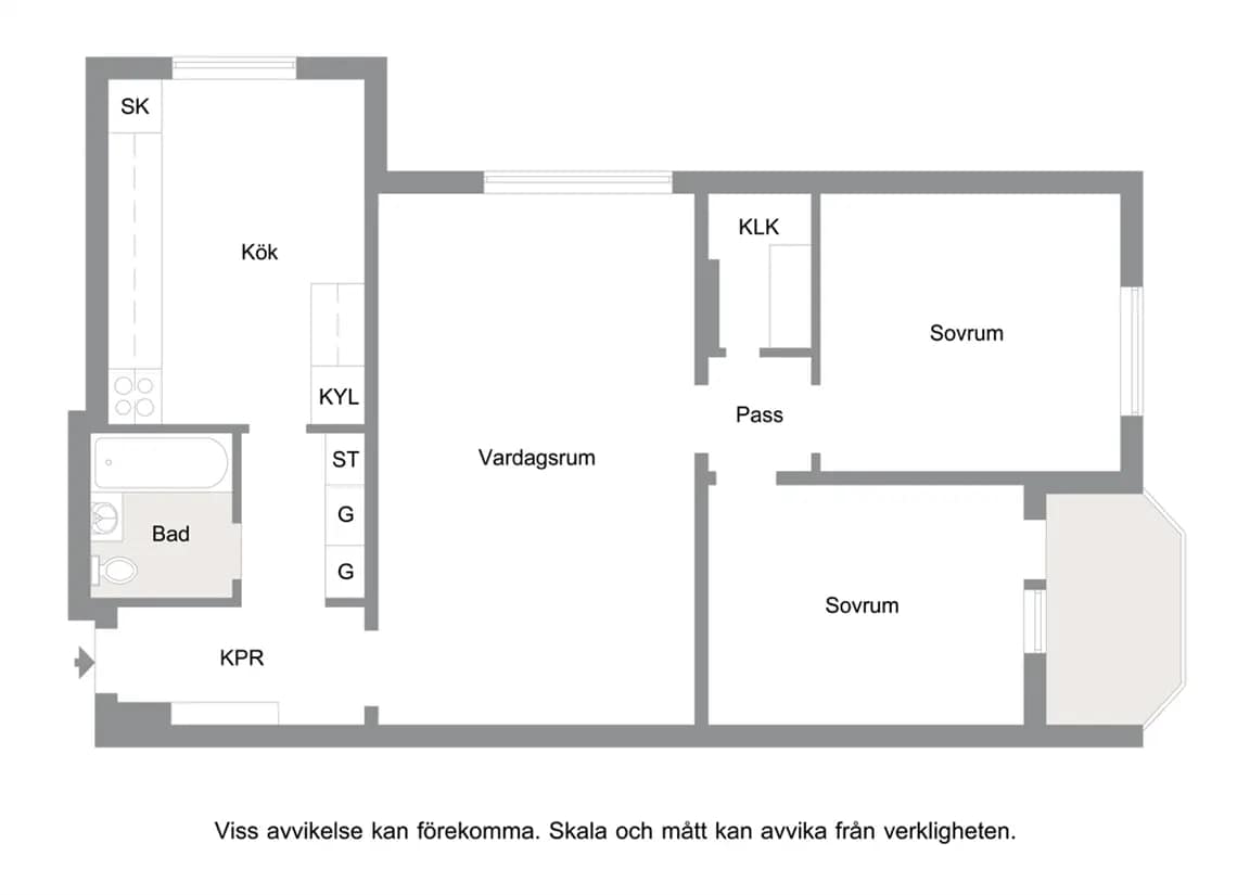 Floor plan for Kronetorpsgatan 60 A