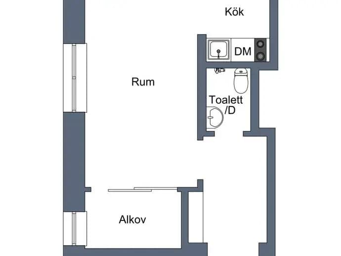 Floor plan for Ola Hanssonsgatan 1