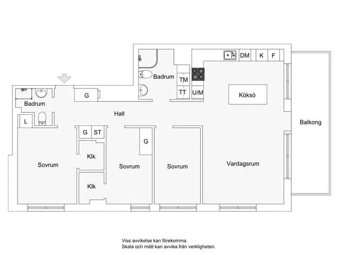 Floor plan for Tollareslingan 20