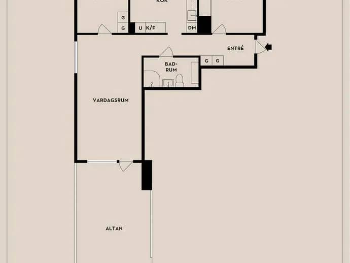 Floor plan for Torngatan 2