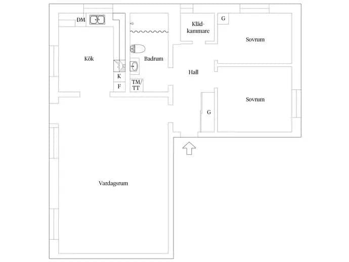 Floor plan for Övre Eneborgsvägen 34B