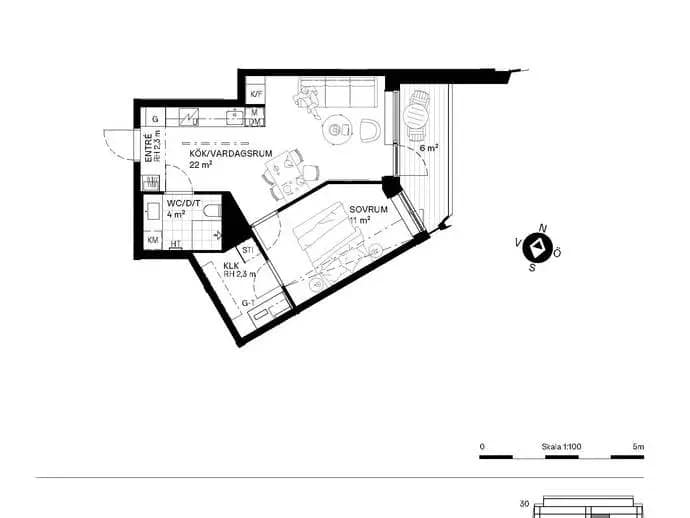 Floor plan for Gasverksvägen 6F