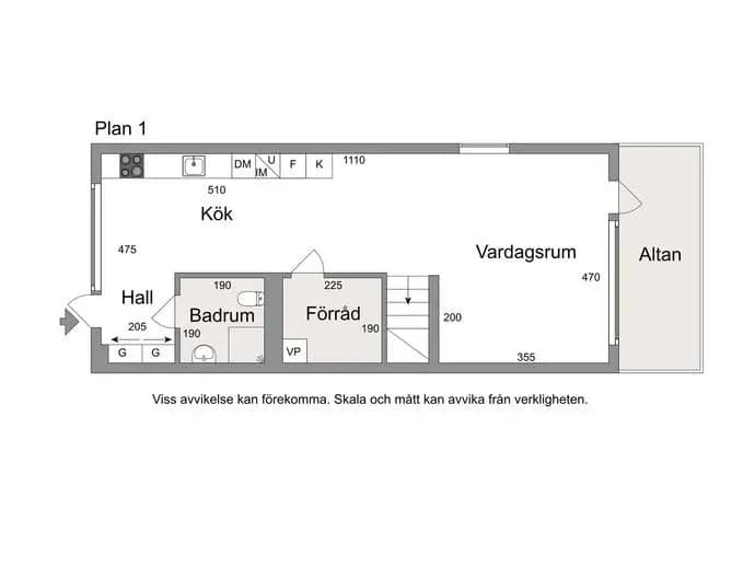 Planritning för Ekgårdsvägen 28A