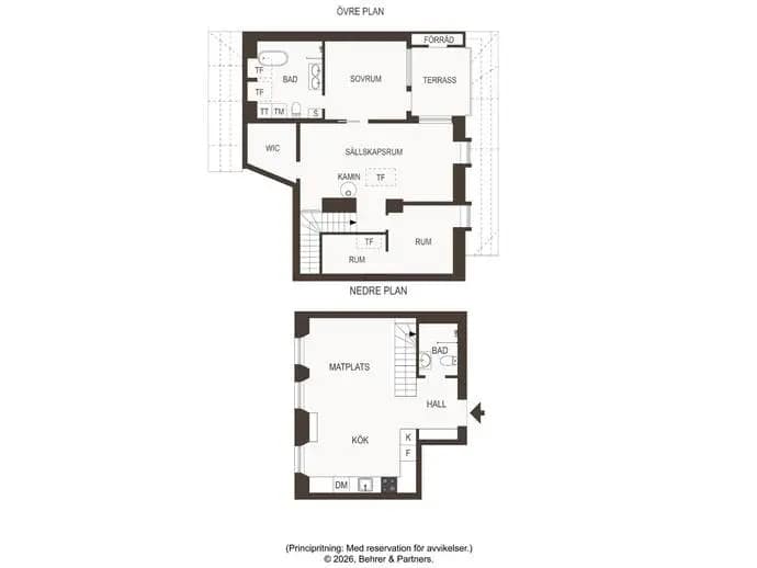Floor plan for Torsgatan 49, vind
