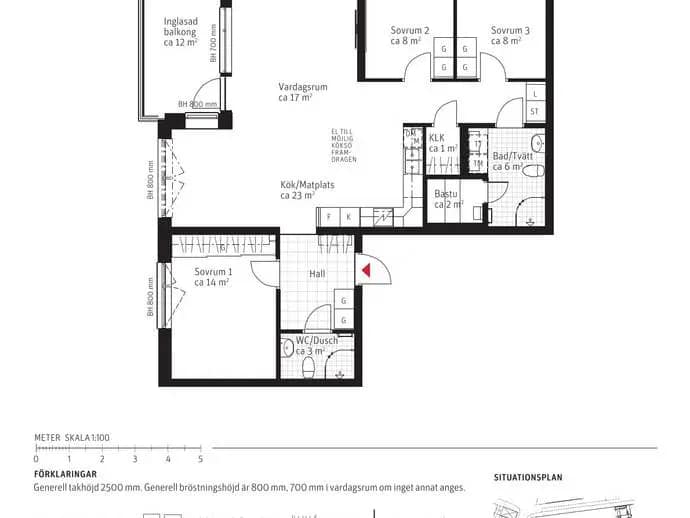 Planritning för Västra Norrlandsgatan 11 A