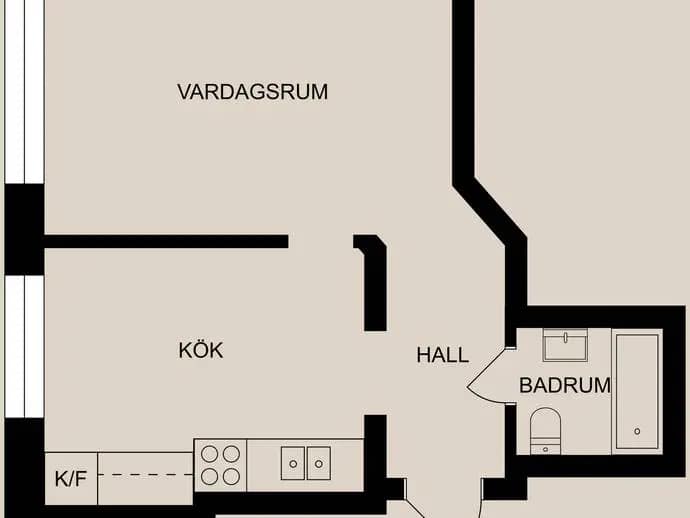 Planritning för Tingstagatan 5C