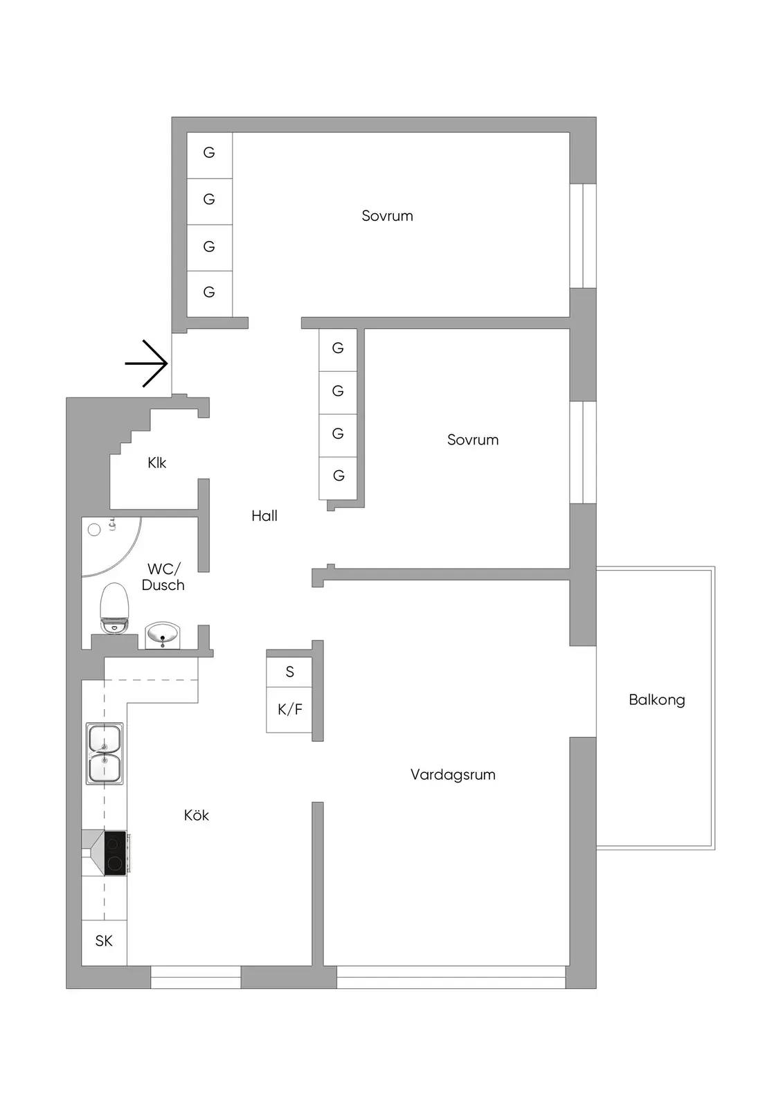 Floor plan for Edinsvägen 11