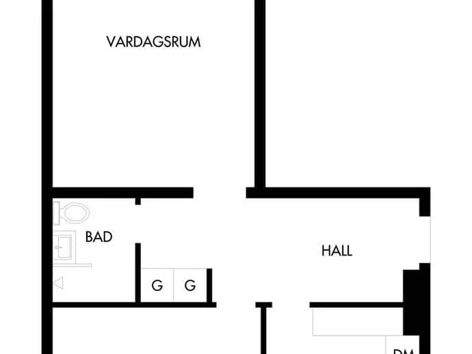 Floor plan for Kronborgsvägen 18B