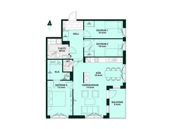 Floor plan for Selmedalsvägen 104