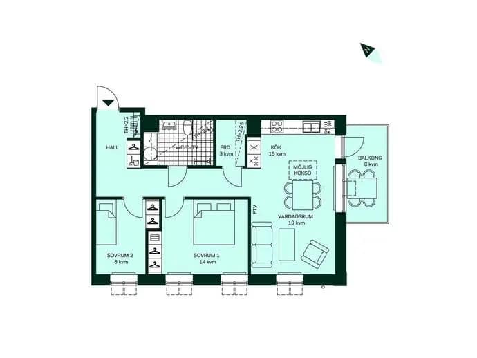 Planritning för Lilla Regementsvägen 51