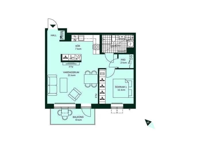 Planritning för Lilla Regementsvägen 51