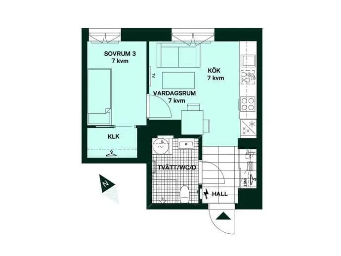 Planritning för Fyrisvallsgatan 4 C
