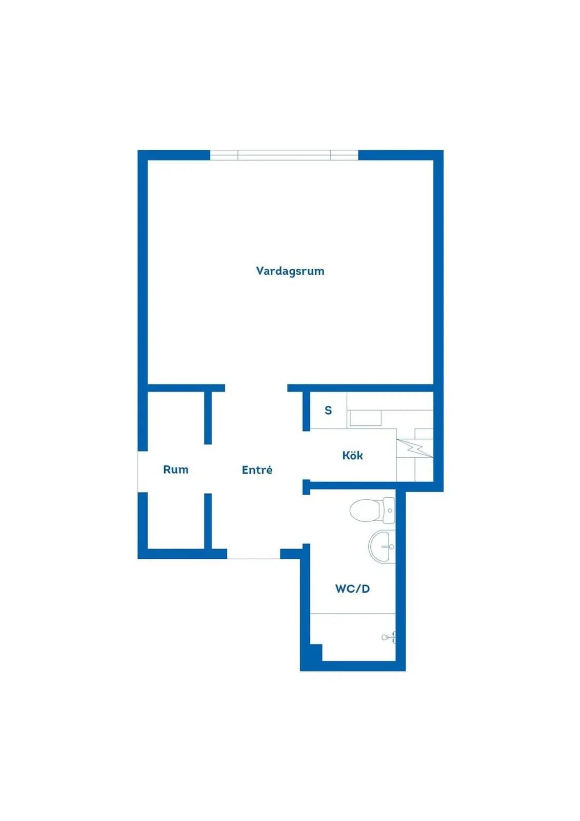 Planritning för Nedre Arbetshusgatan 76D