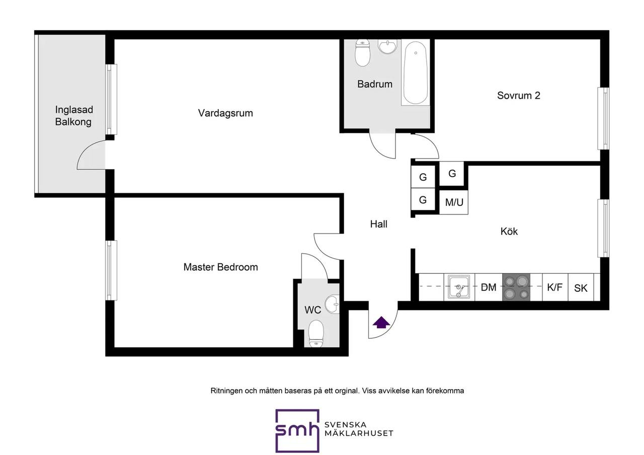 Floor plan for Västra Skrävlingevägen 120