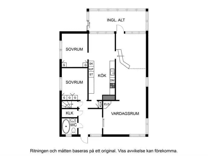 Floor plan for Flädervägen 8