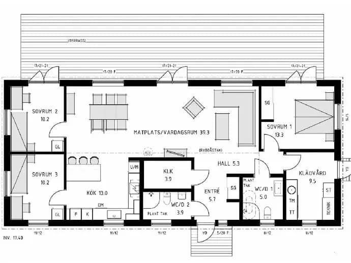Floor plan for Rudu Herrängen 14 - unikt läge vid Vallsjön med sjöutsikt!