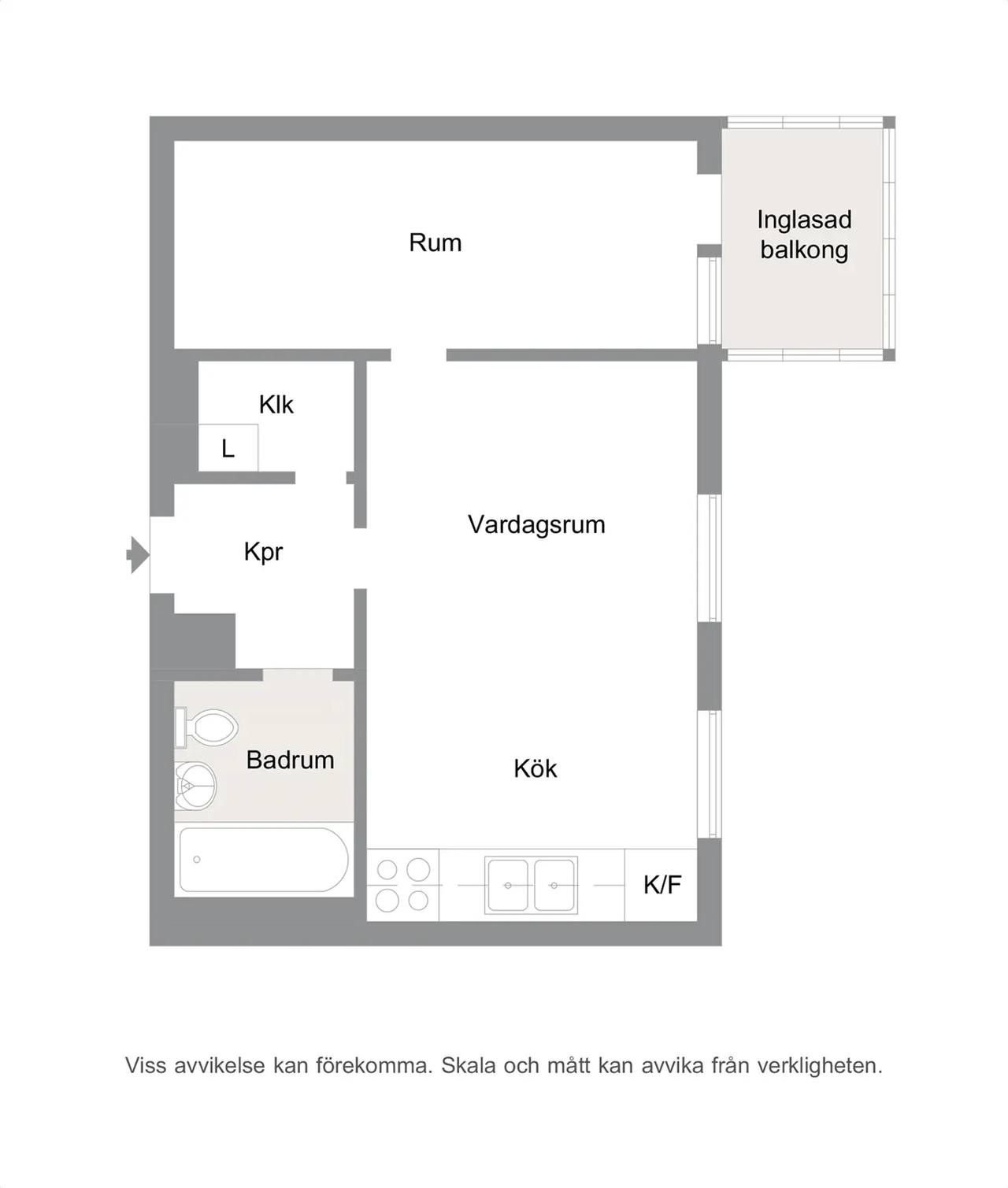 Floor plan for Kollegiegatan 3A