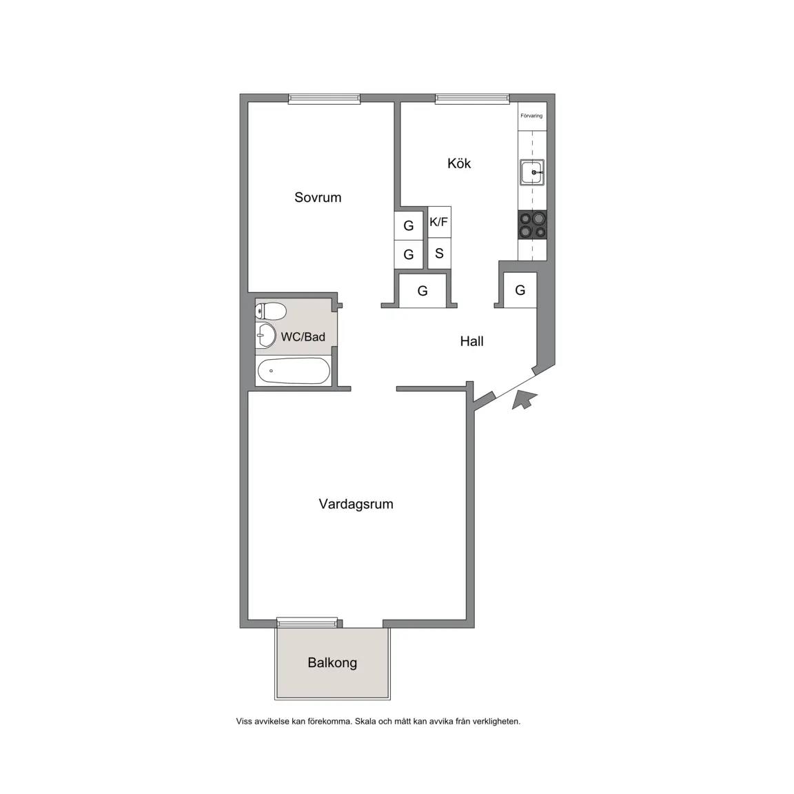 Floor plan for Skolgatan 6A