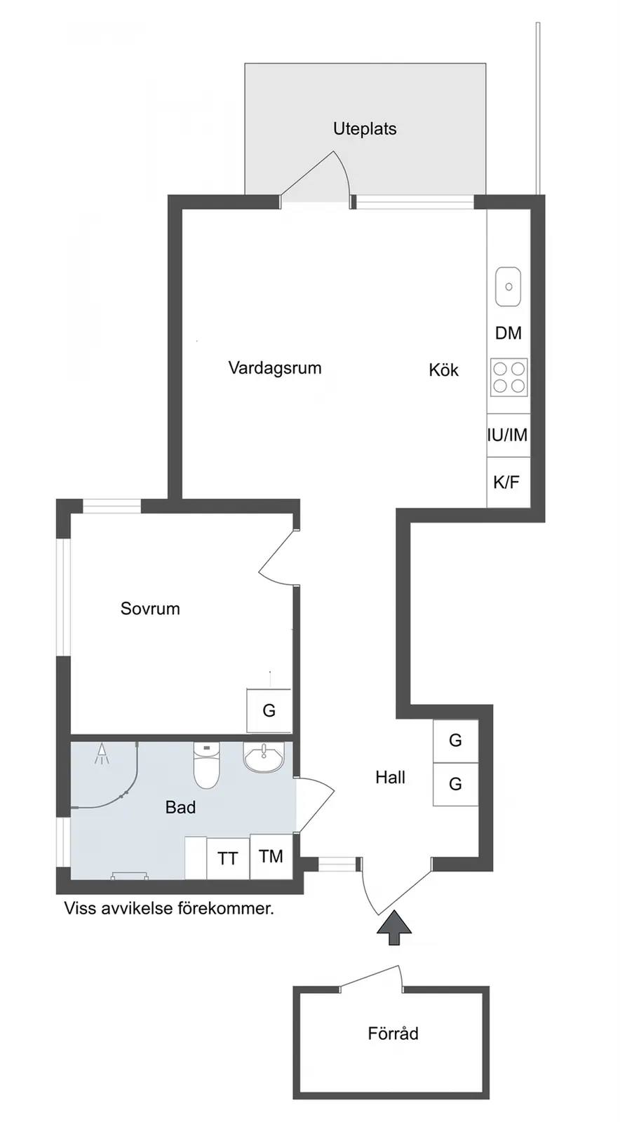 Floor plan for Tant Gredelins Väg 41B