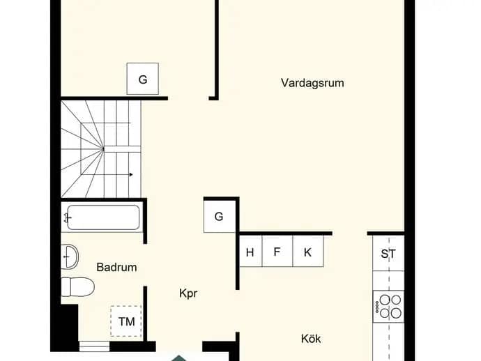 Floor plan for Karlavägen 19