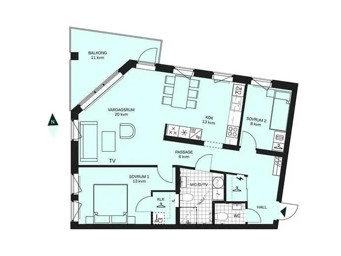 Planritning för Bataljonsgatan 22