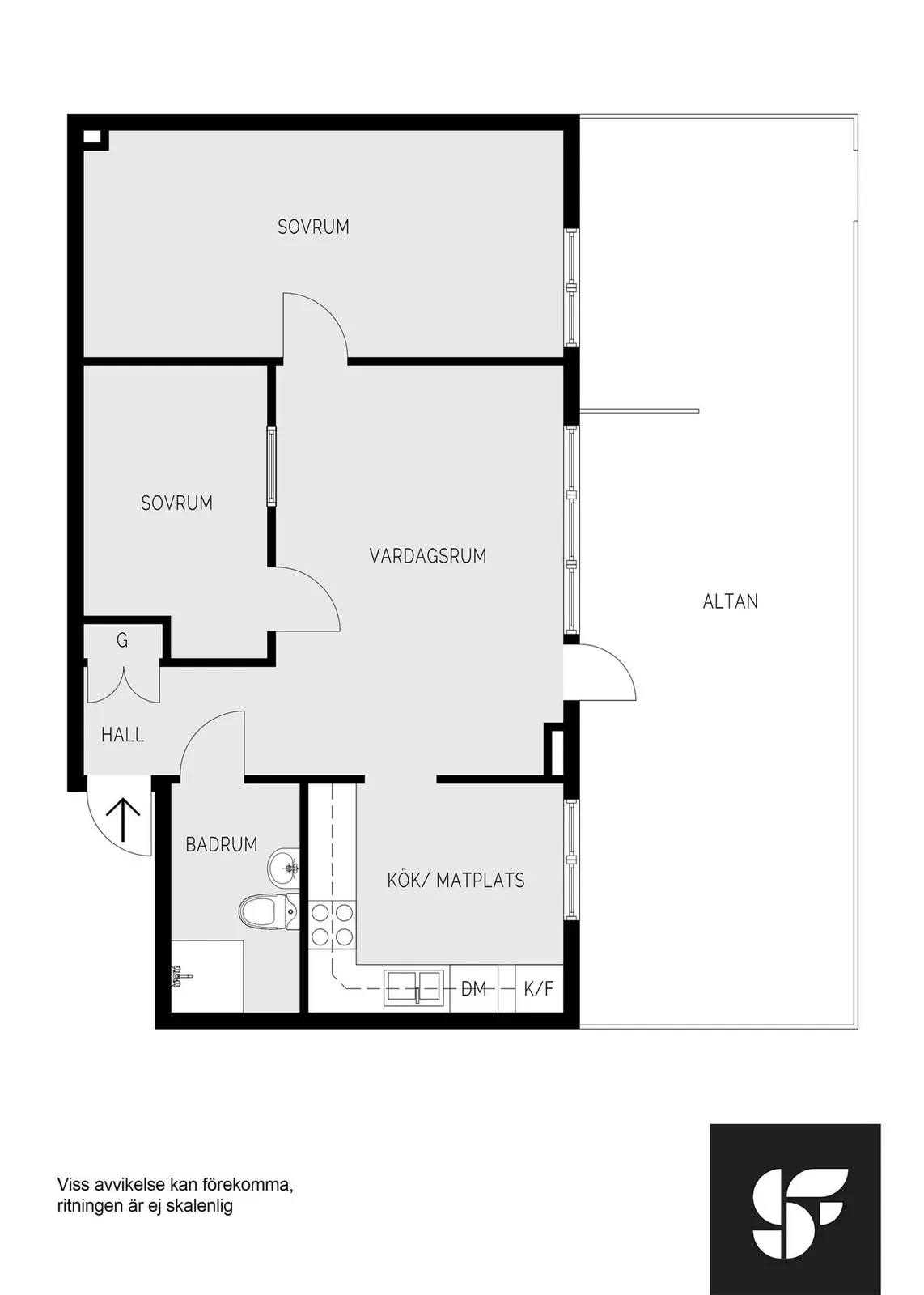 Floor plan for Sankt Albans väg 2