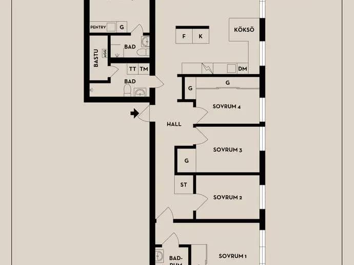 Floor plan for Becksjudarvägen 23