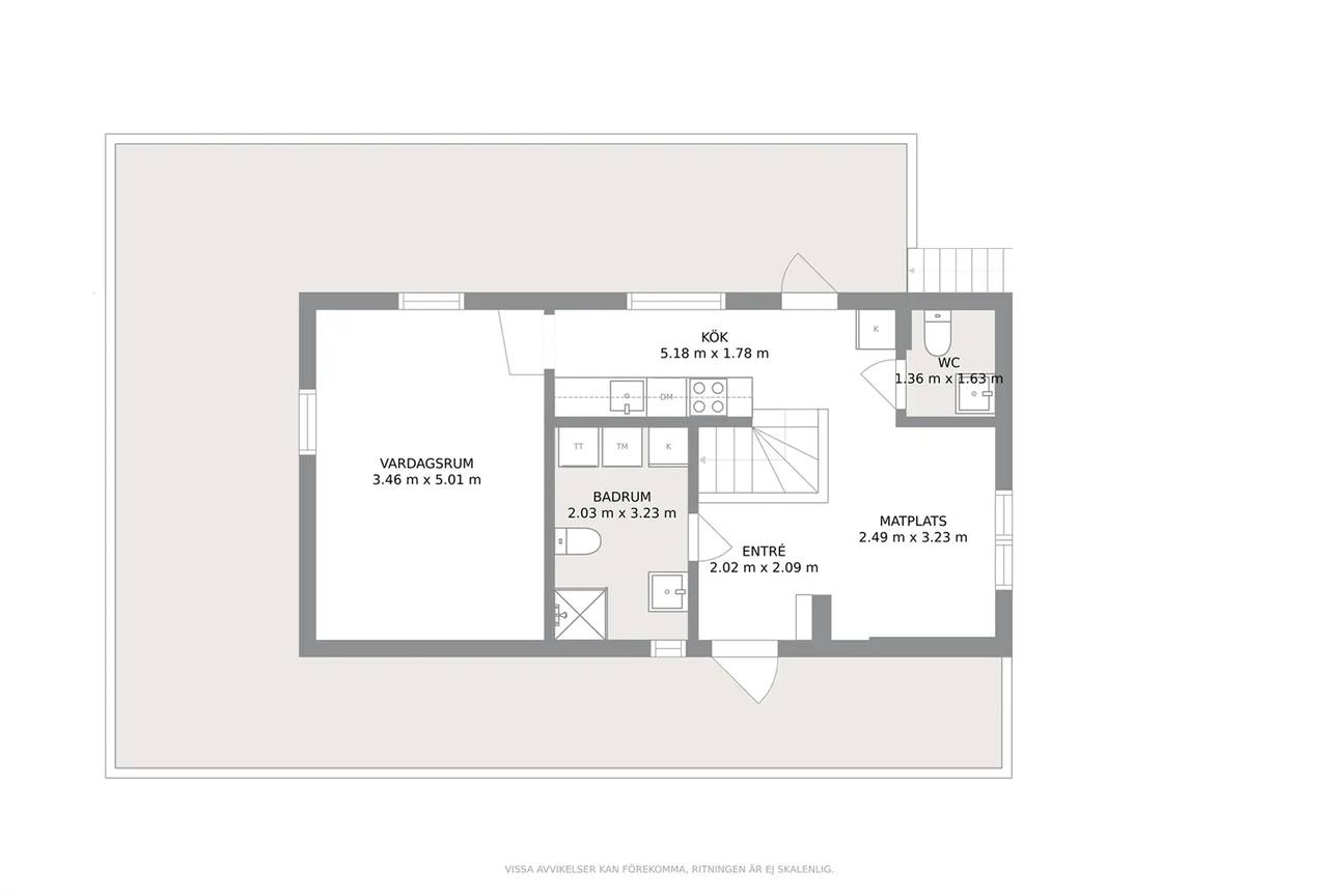 Floor plan for Iglaslänten 7B
