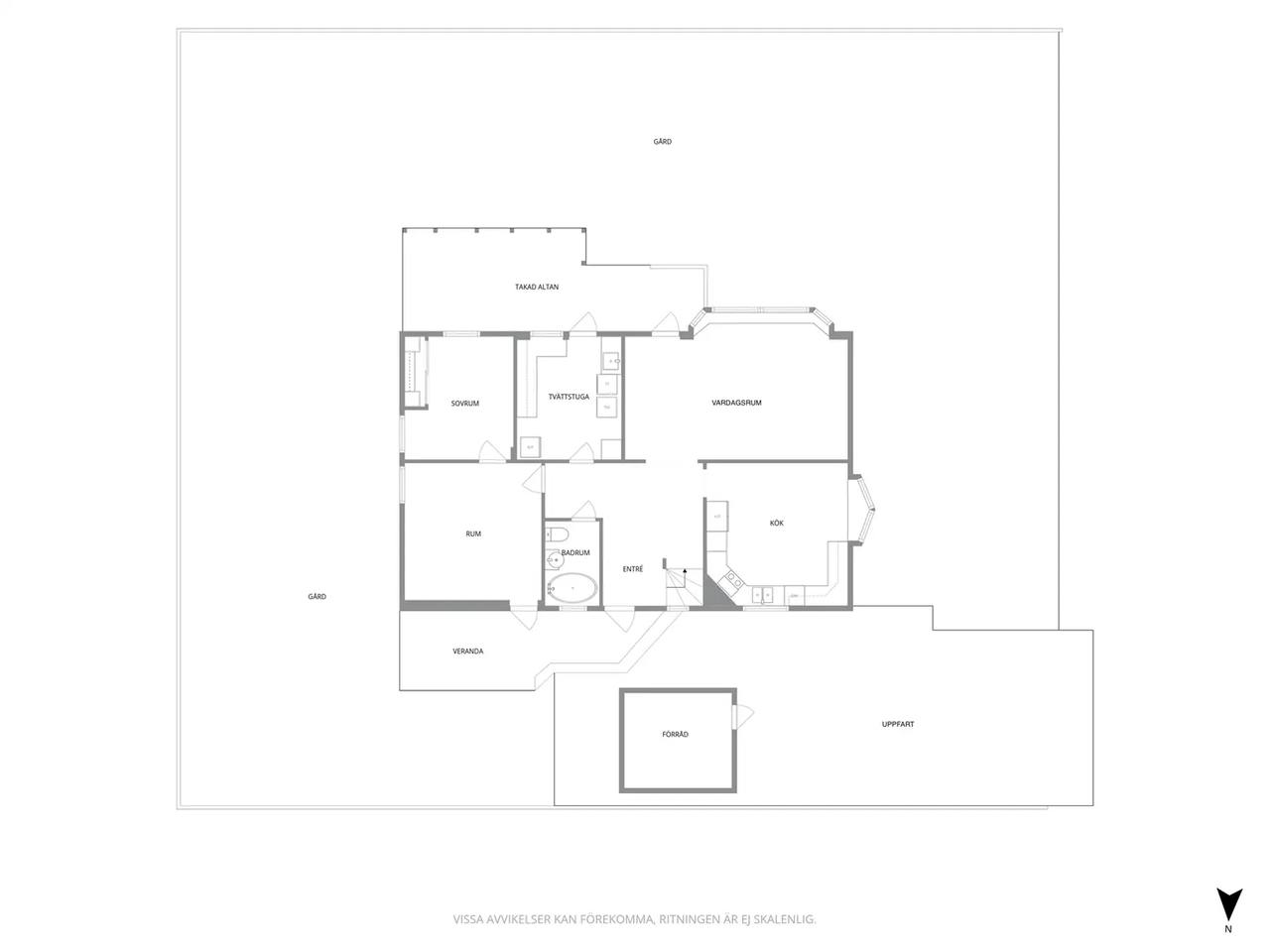 Floor plan for Virentoftagatan 24B