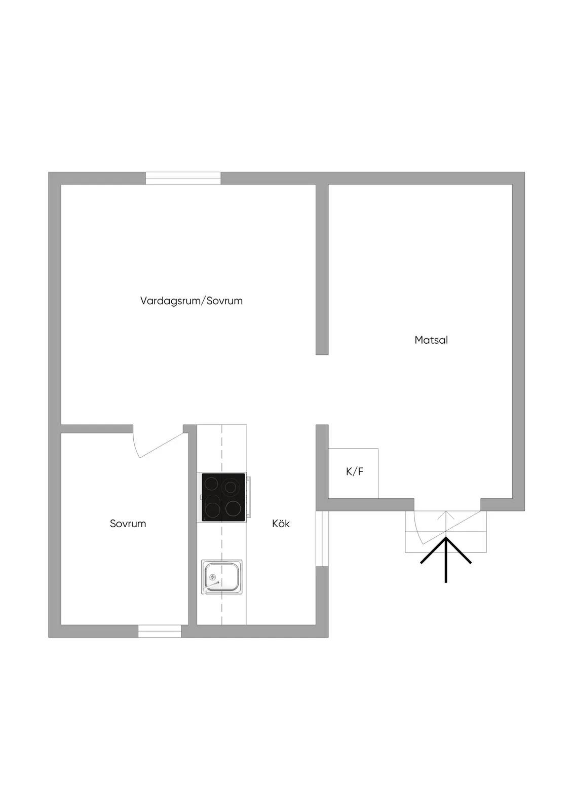 Floor plan for Kiholms kolonistugeområde, Lyckostigen 57