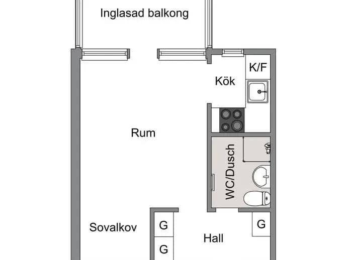 Floor plan for Stenkilsgatan 46A