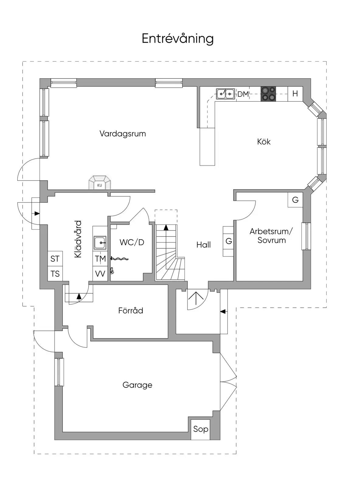 Floor plan for Odensvägen 10