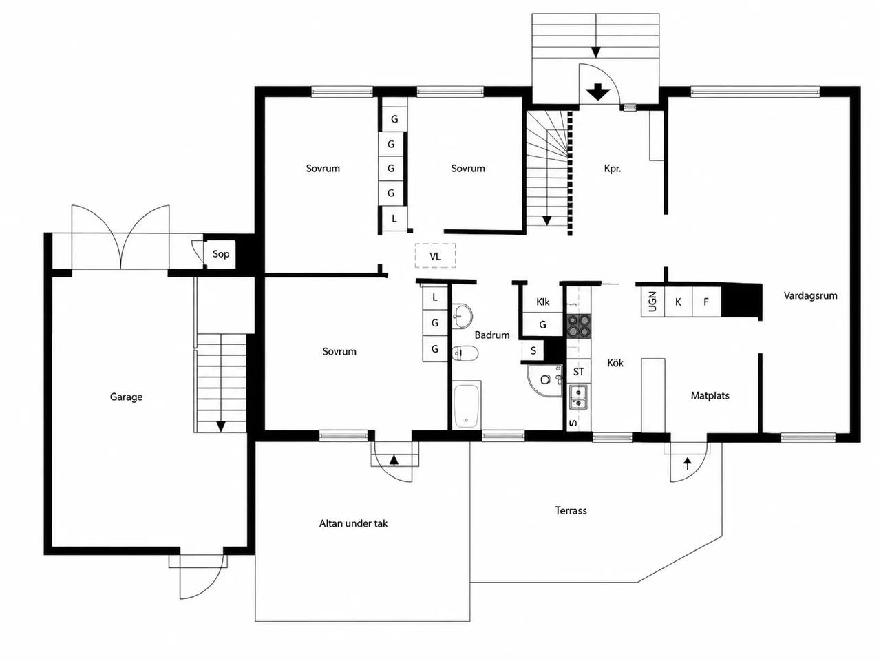 Floor plan for Kalendervägen 19