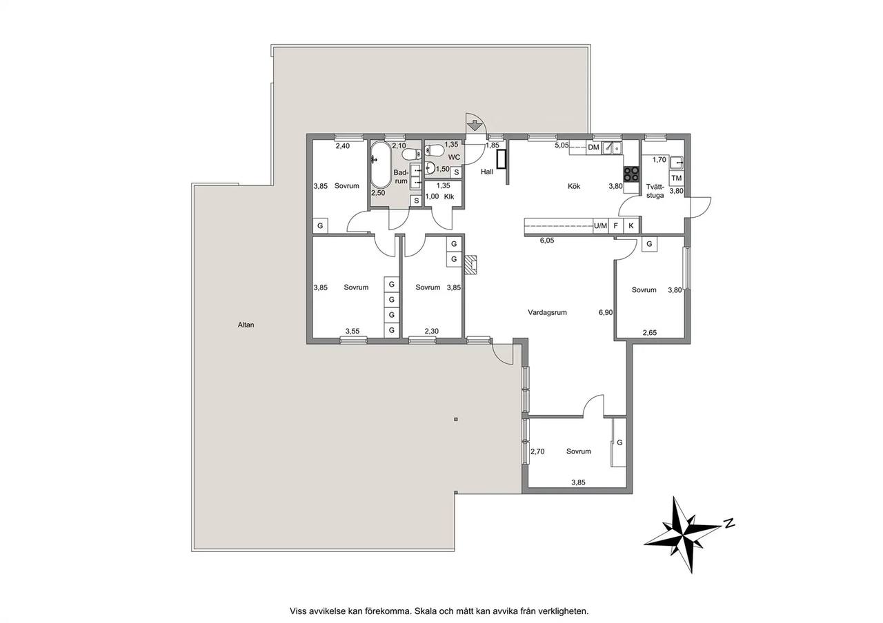 Floor plan for Krämlevägen 7