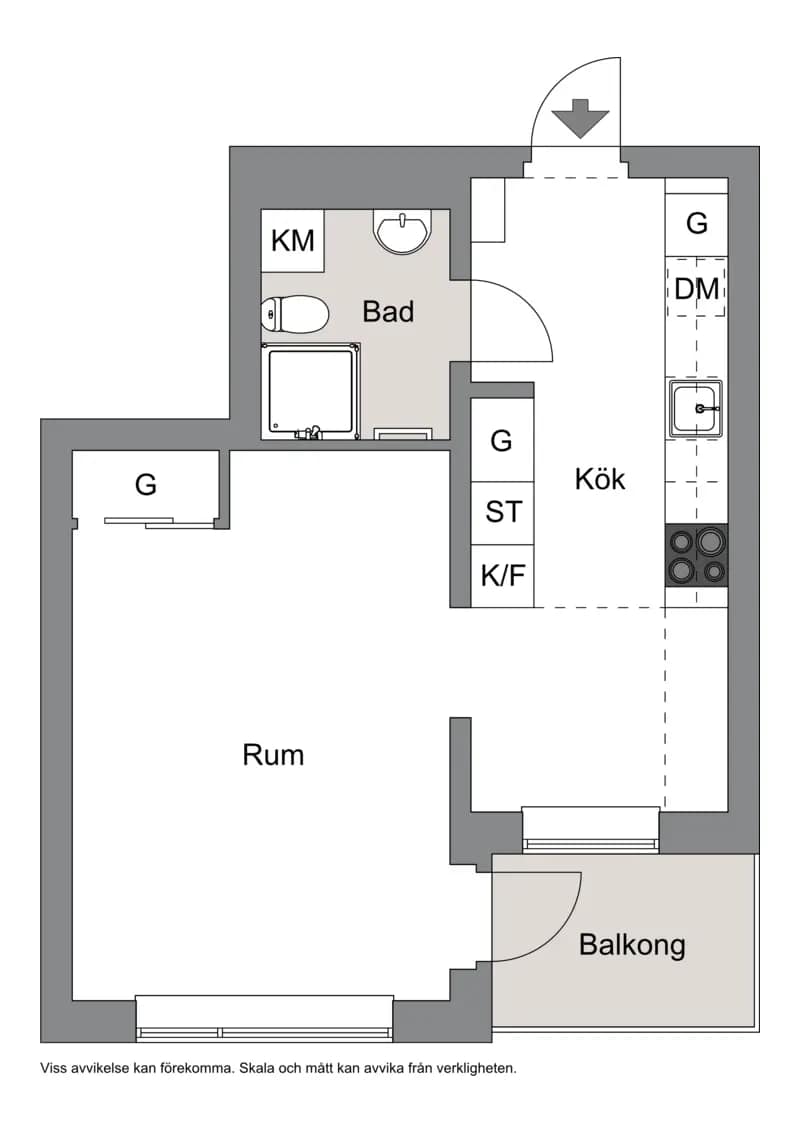 Floor plan for Anna Koskulls Gata 1A