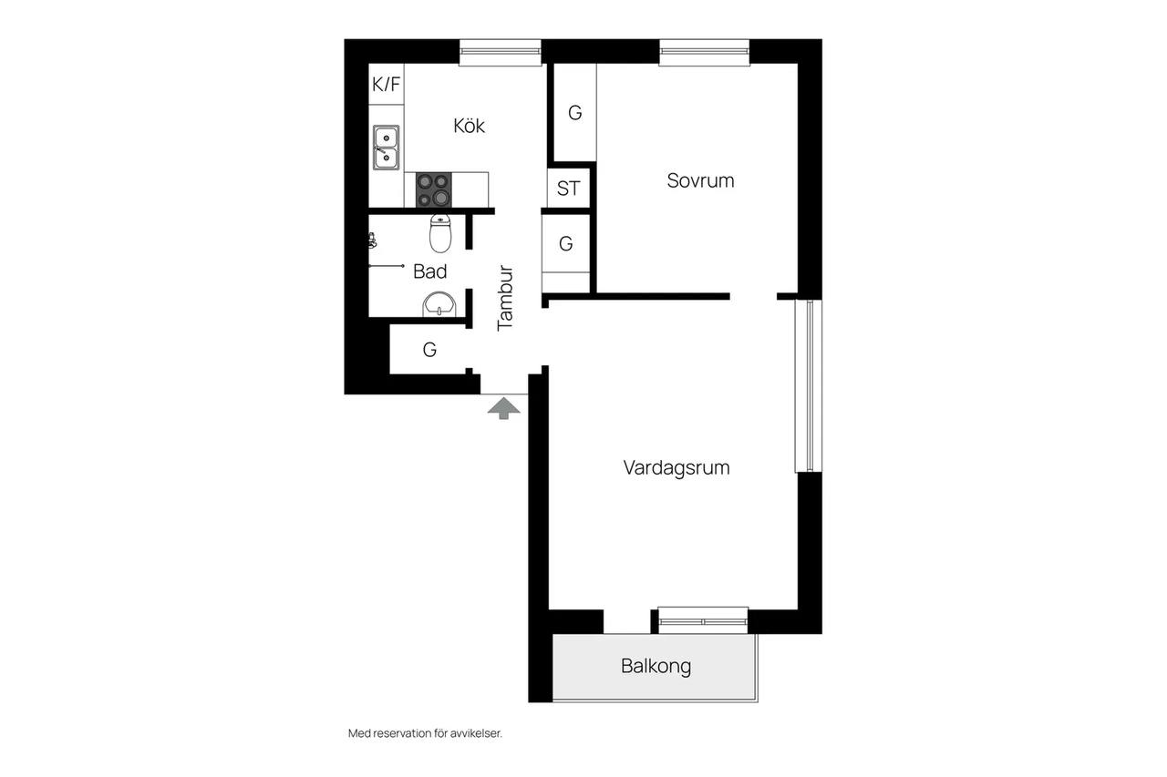 Floor plan for Ehrenbuschsgatan 3a