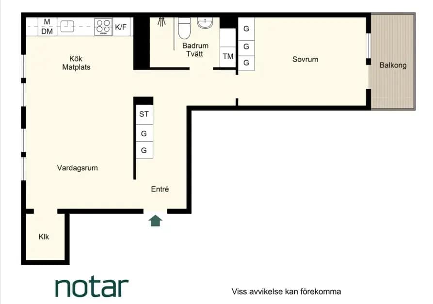 Planritning för Armégatan 11A