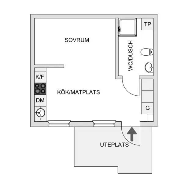 Floor plan for Parkvägen 12D