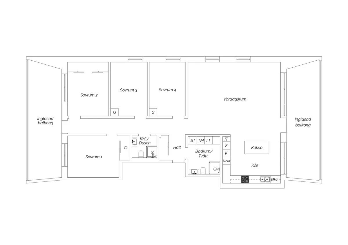 Floor plan for Bergskroken 8