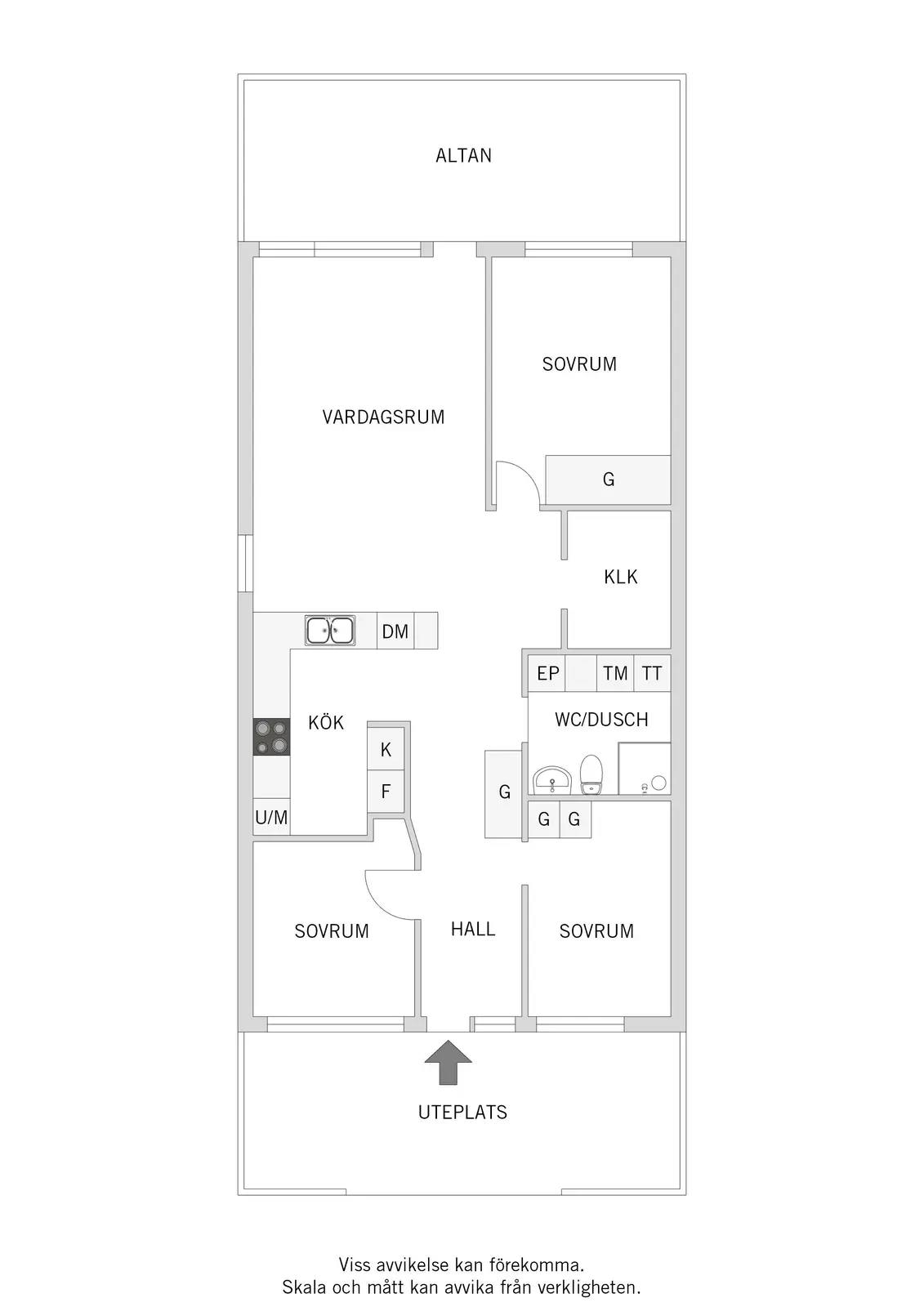 Floor plan for Häradsvägen 33j