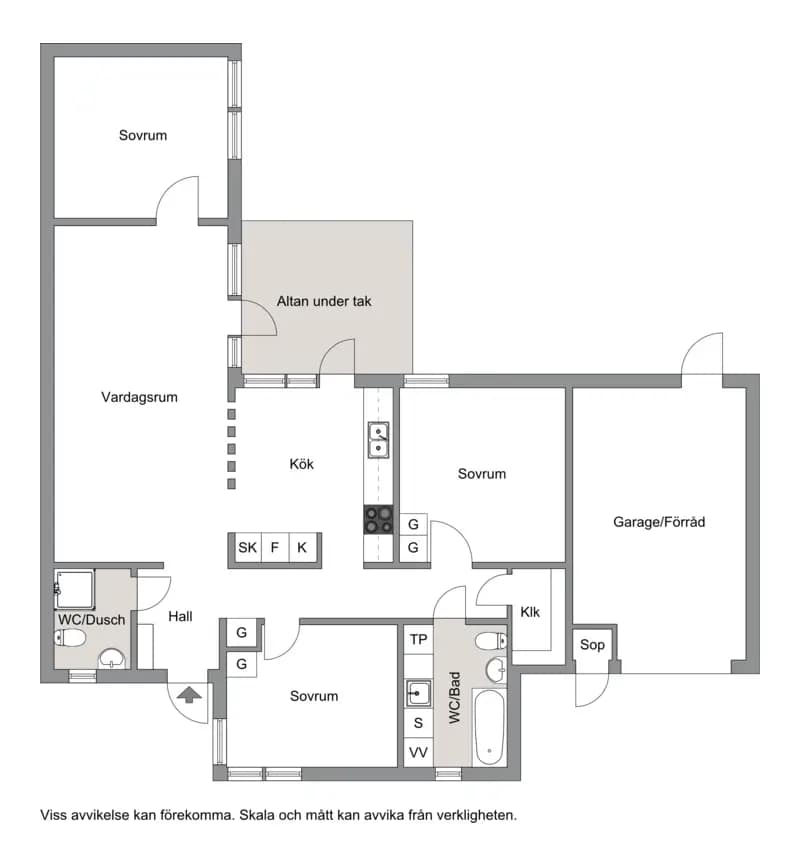 Planritning för Norregårdsgatan 89