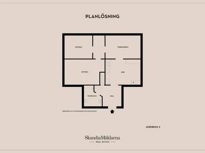 Floor plan for Jordbron 2