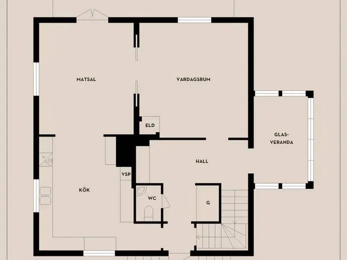 Planritning för Stockholmsvägen 90