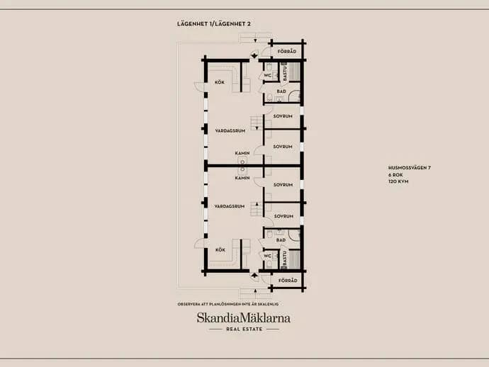 Floor plan for Husmossvägen 7