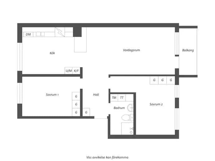 Floor plan for Bodagatan 28