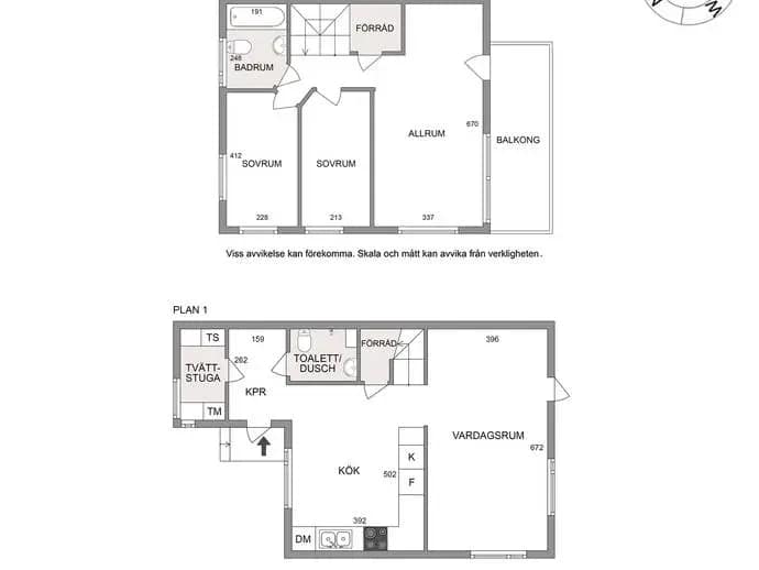 Floor plan for Duvbergsvägen 49
